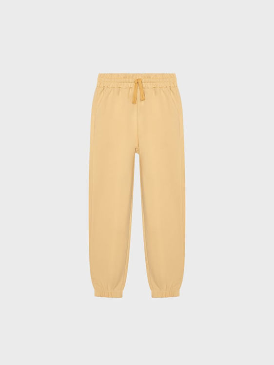 Picture of ND7784 CHILDREN BEIGE FLEECY JOGGERS WITH SIDE POCKETS 4-14Y